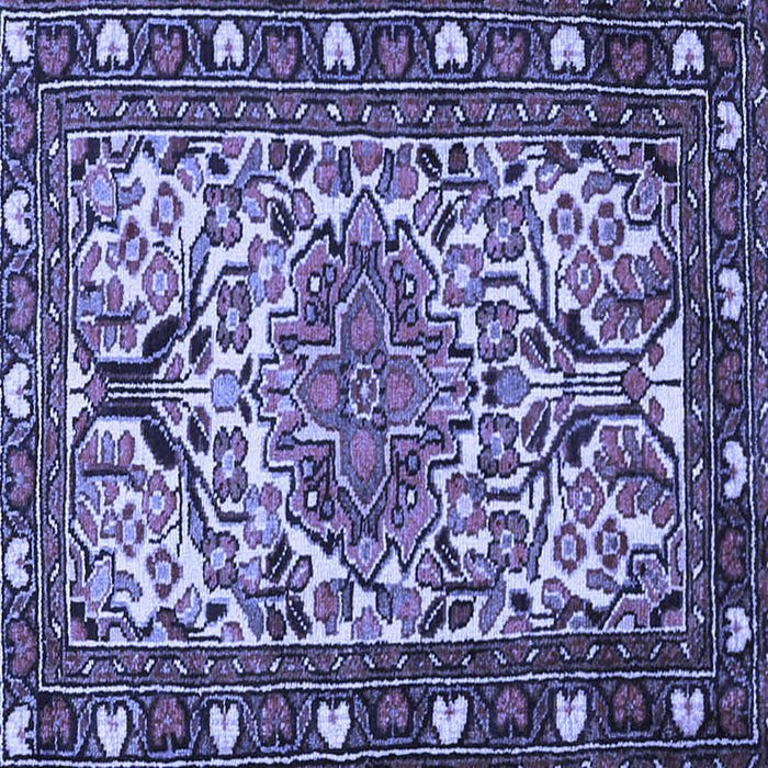 Square Machine Washable Persian Blue Traditional Rug, wshtr2705blu