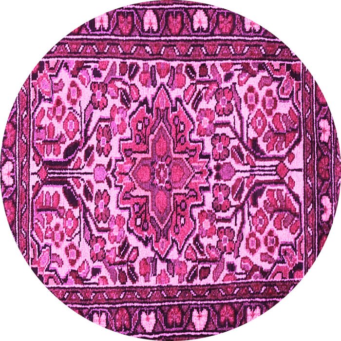 Round Persian Pink Traditional Rug, tr2705pnk