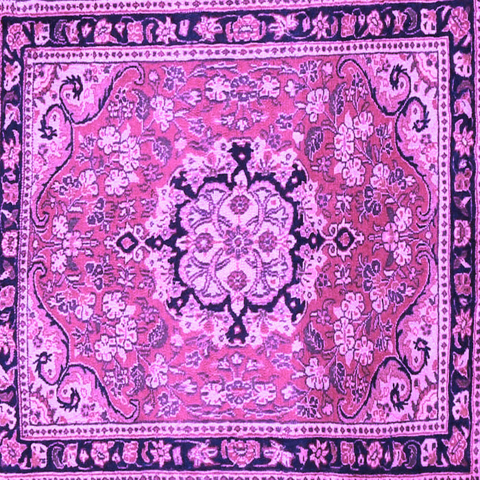 Square Machine Washable Persian Purple Traditional Area Rugs, wshtr2706pur