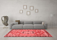 Machine Washable Persian Red Traditional Rug, wshtr2706red