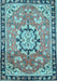 Machine Washable Persian Light Blue Traditional Rug, wshtr2706lblu