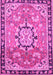 Machine Washable Persian Pink Traditional Rug, wshtr2706pnk