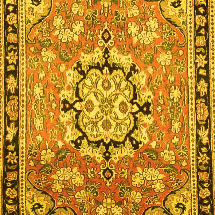 Machine Washable Persian Yellow Traditional Rug, wshtr2706yw