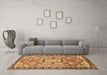 Machine Washable Persian Brown Traditional Rug in a Living Room,, wshtr2706brn