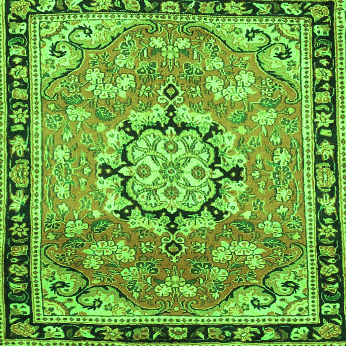 Serging Thickness of Persian Green Traditional Rug, tr2706grn