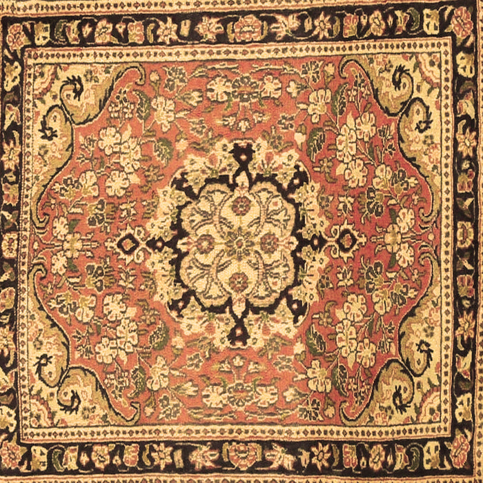Square Persian Brown Traditional Rug, tr2706brn