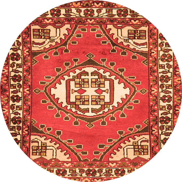 Machine Washable Persian Orange Traditional Area Rugs, wshtr2707org