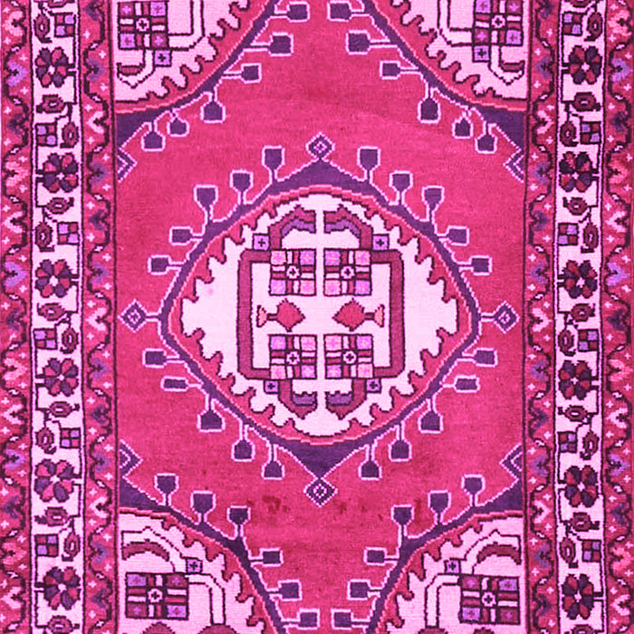 Machine Washable Persian Pink Traditional Rug, wshtr2707pnk