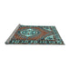 Sideview of Machine Washable Persian Light Blue Traditional Rug, wshtr2707lblu