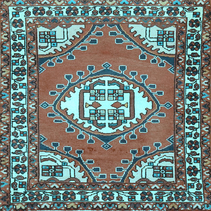 Square Persian Light Blue Traditional Rug, tr2707lblu