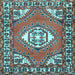 Square Persian Light Blue Traditional Rug, tr2707lblu