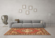 Machine Washable Persian Brown Traditional Rug in a Living Room,, wshtr2707brn