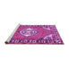 Sideview of Machine Washable Persian Purple Traditional Area Rugs, wshtr2707pur