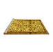 Sideview of Machine Washable Persian Yellow Traditional Rug, wshtr2708yw