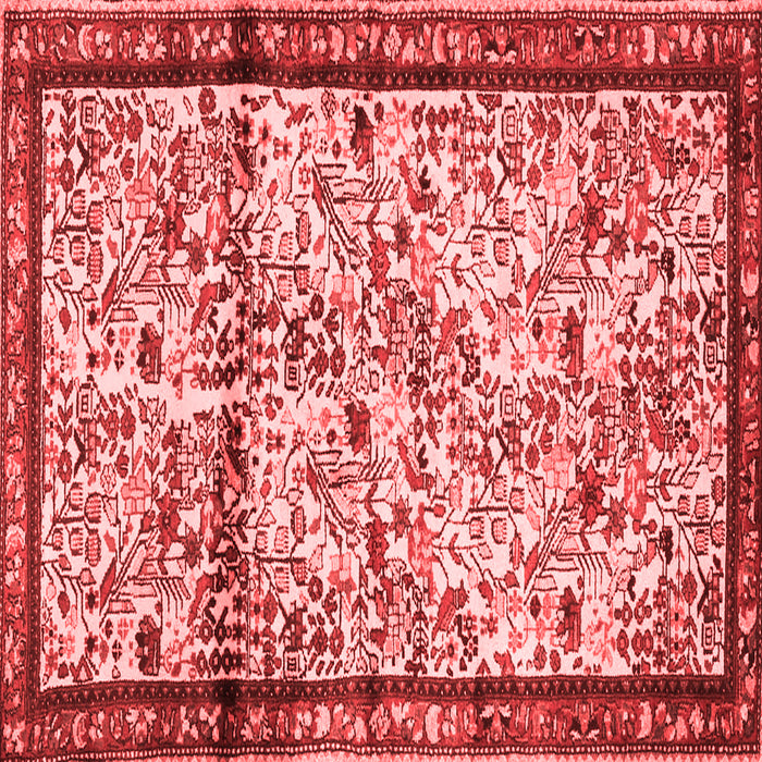 Machine Washable Persian Red Traditional Rug, wshtr2708red