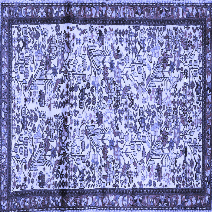 Square Persian Blue Traditional Rug, tr2708blu