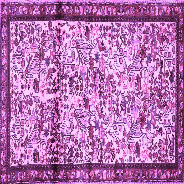 Square Persian Purple Traditional Rug, tr2708pur