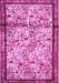 Machine Washable Persian Pink Traditional Rug, wshtr2708pnk