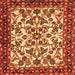 Serging Thickness of Animal Orange Traditional Rug, tr2709org