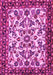 Machine Washable Animal Pink Traditional Rug, wshtr2709pnk