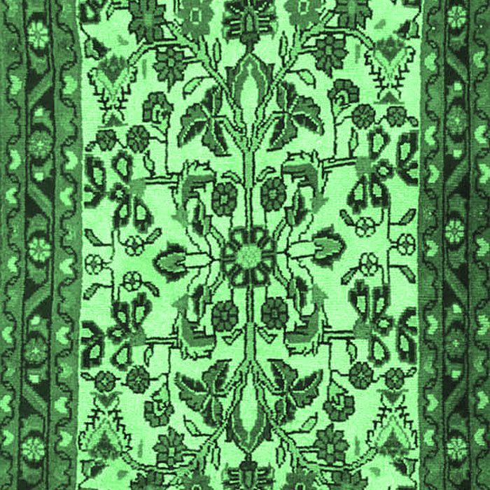 Machine Washable Animal Emerald Green Traditional Area Rugs, wshtr2709emgrn