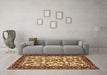 Machine Washable Animal Brown Traditional Rug in a Living Room,, wshtr2709brn