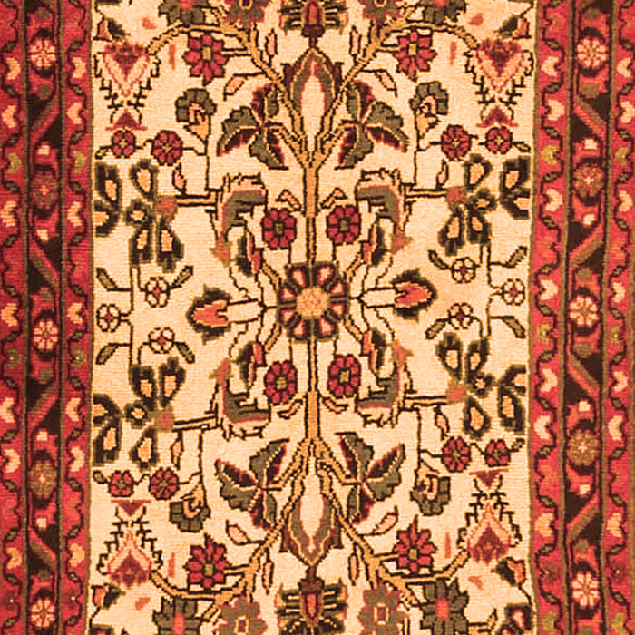 Serging Thickness of Machine Washable Animal Orange Traditional Area Rugs, wshtr2709org