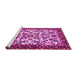 Sideview of Machine Washable Animal Pink Traditional Rug, wshtr2709pnk