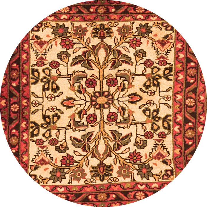 Square Animal Orange Traditional Rug, tr2709org