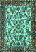 Machine Washable Animal Turquoise Traditional Area Rugs, wshtr2709turq