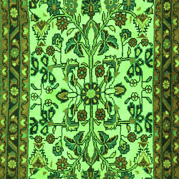 Animal Green Traditional Rug, tr2709grn