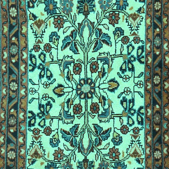 Animal Turquoise Traditional Rug, tr2709turq