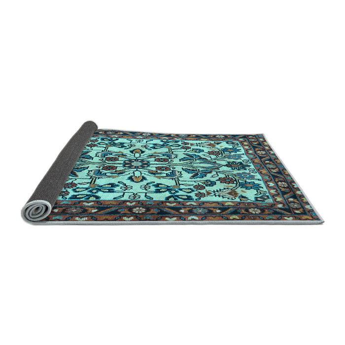 Sideview of Animal Light Blue Traditional Rug, tr2709lblu