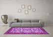 Machine Washable Animal Purple Traditional Area Rugs in a Living Room, wshtr2709pur