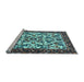 Sideview of Machine Washable Animal Light Blue Traditional Rug, wshtr2709lblu