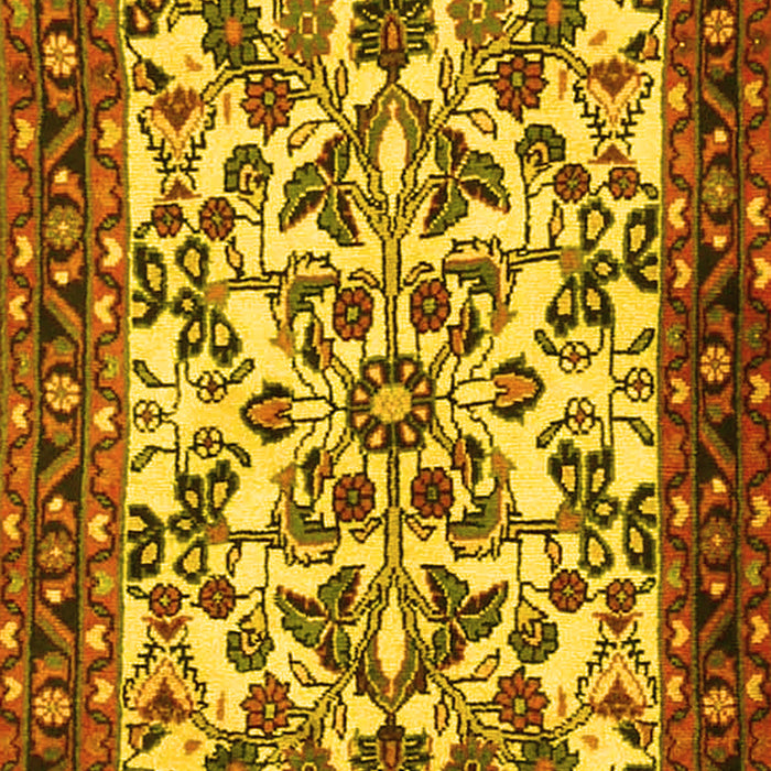 Animal Yellow Traditional Rug, tr2709yw