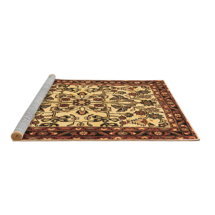 Sideview of Machine Washable Animal Brown Traditional Rug, wshtr2709brn