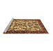 Sideview of Machine Washable Animal Brown Traditional Rug, wshtr2709brn