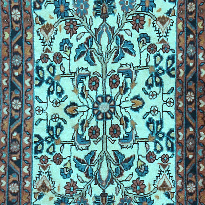Machine Washable Animal Light Blue Traditional Rug, wshtr2709lblu