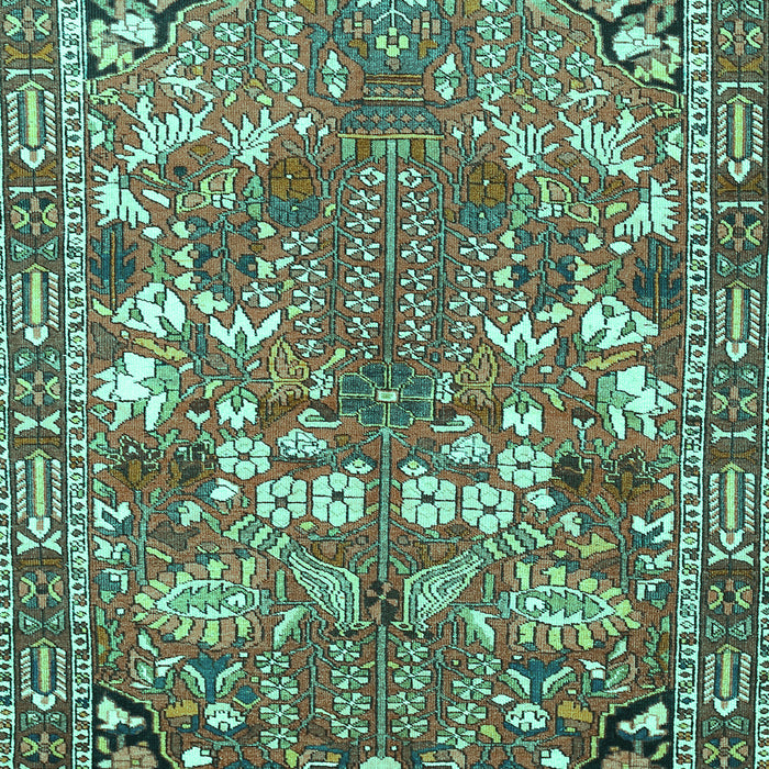 Machine Washable Animal Turquoise Traditional Area Rugs, wshtr270turq