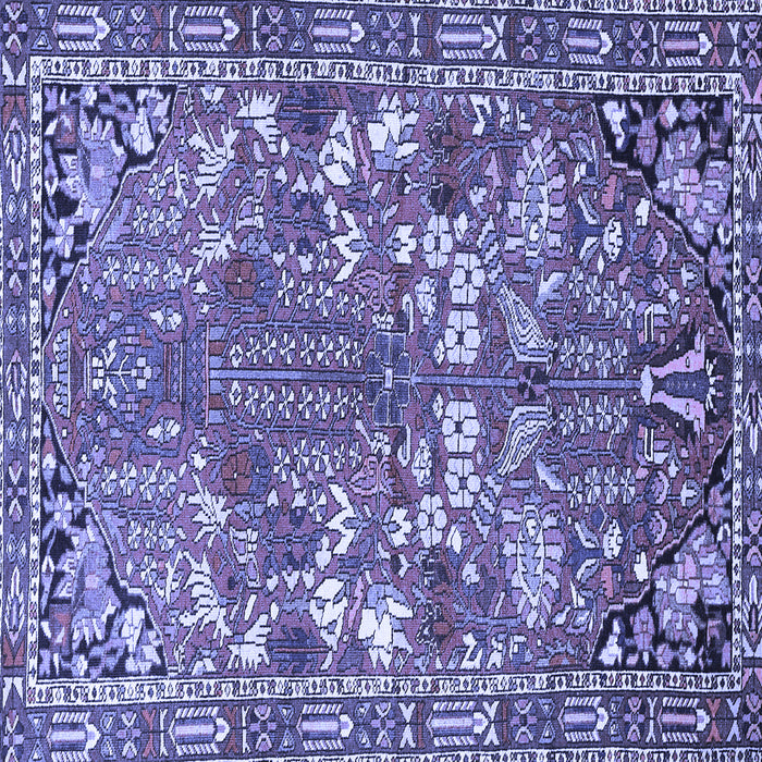 Square Machine Washable Animal Blue Traditional Rug, wshtr270blu
