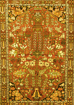 Animal Yellow Traditional Rug, tr270yw