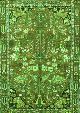 Animal Green Traditional Rug, tr270grn
