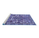 Sideview of Machine Washable Animal Blue Traditional Rug, wshtr270blu