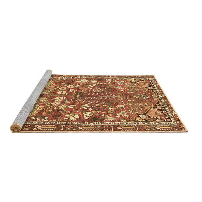 Sideview of Machine Washable Animal Brown Traditional Rug, wshtr270brn