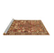 Sideview of Machine Washable Animal Brown Traditional Rug, wshtr270brn