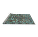 Sideview of Machine Washable Animal Light Blue Traditional Rug, wshtr270lblu