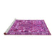 Sideview of Machine Washable Animal Purple Traditional Area Rugs, wshtr270pur