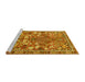 Sideview of Machine Washable Animal Yellow Traditional Rug, wshtr270yw