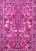Machine Washable Animal Pink Traditional Rug, wshtr270pnk